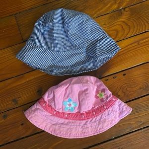 Gingham Bucket Hat Blue Pink & White Size 2T-4T bundle